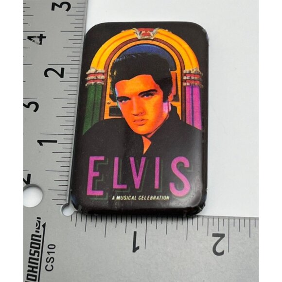Vintage Elvis Presley Pinback 1988 A Musical Celebration Pin Button Badge - Picture 3 of 6
